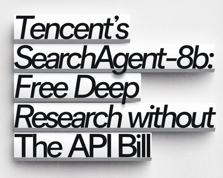 Tencent’s SearchAgent-8B: Free Deep Research Without the API Bill