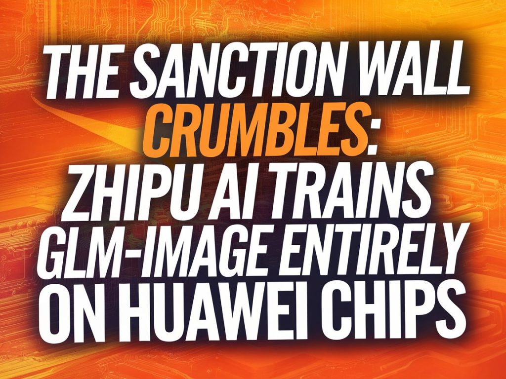 The Sanction Wall Crumbles: Zhipu AI Trains GLM-Image Entirely on Huawei Chips