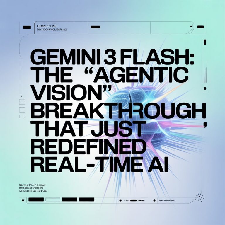 Gemini 3 Flash: The “Agentic Vision” Breakthrough That Just Redefined Real-Time AI