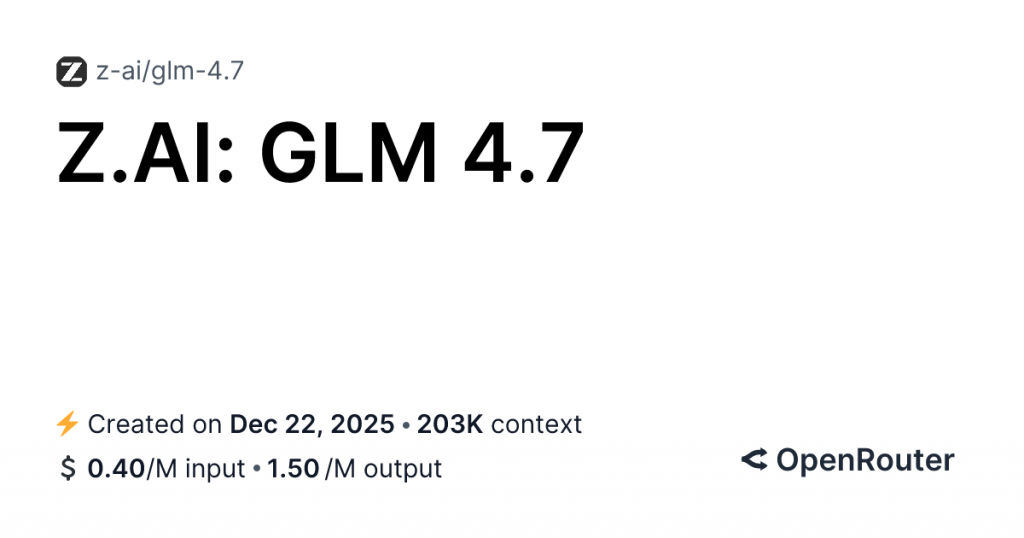 GLM-4.7: The "Vibe Coder"