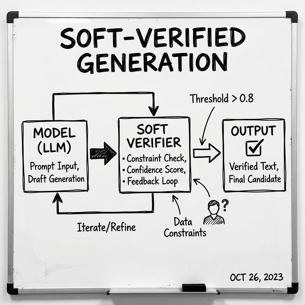Figure 1: SERA Architecture showing the Soft-Verification loop compared to traditional Rejection Sampling.