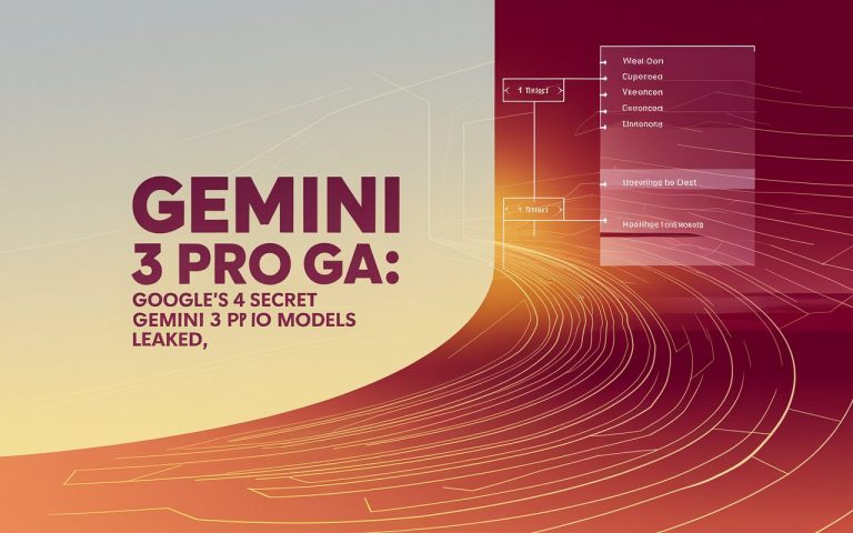 Gemini 3 Pro GA: Google’s 4 SECRET Gemini 3 Pro Models LEAKED