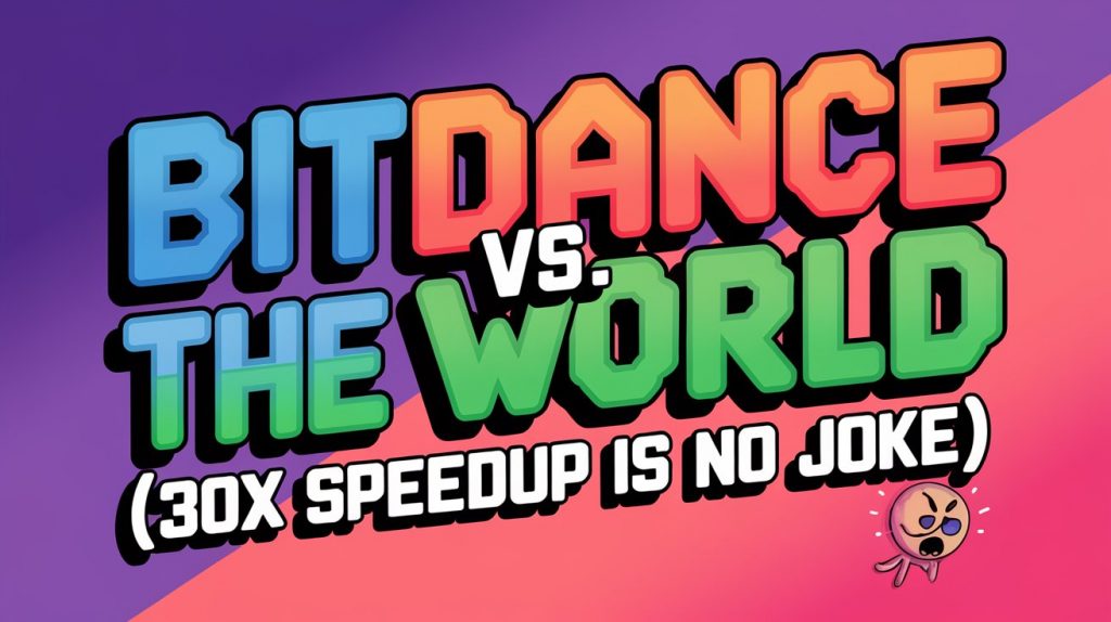 BitDance vs. The World (30x Speedup is No Joke)
