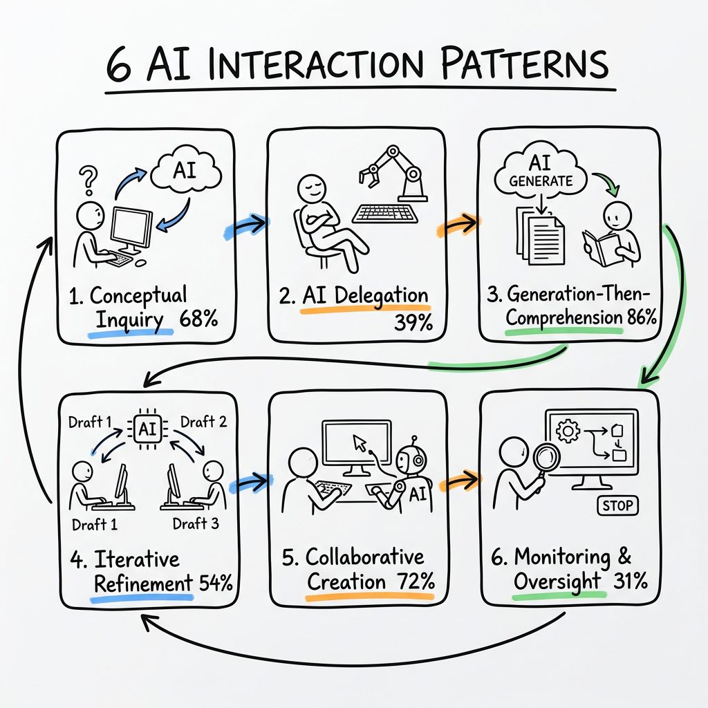 The six AI interaction patterns
