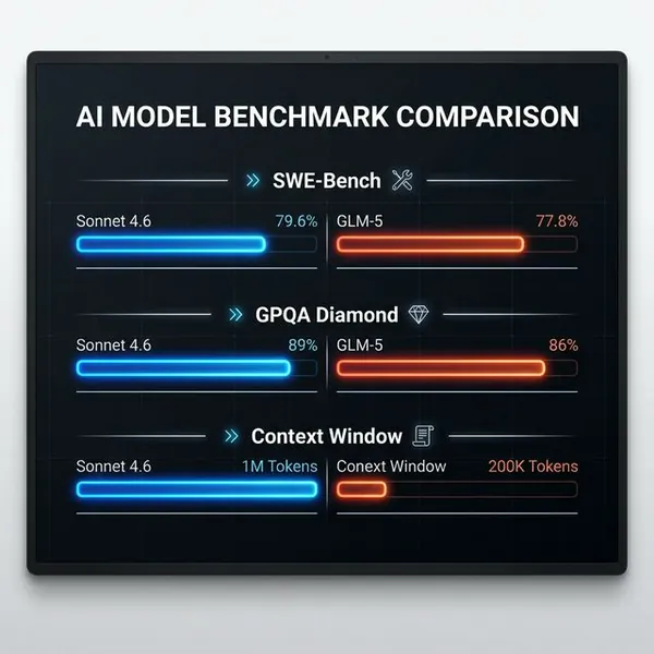Claude Sonnet 4.6 vs GLM-5 benchmark comparison
