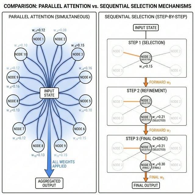 Sequential vs One-Shot Attention